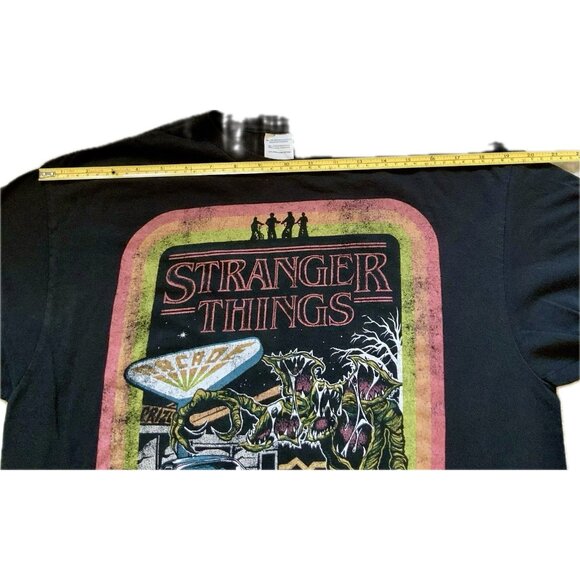 Stranger Things Retro Arcade T-Shirt Black Large Netflix 2021 100% Cotton - Picture 7 of 11